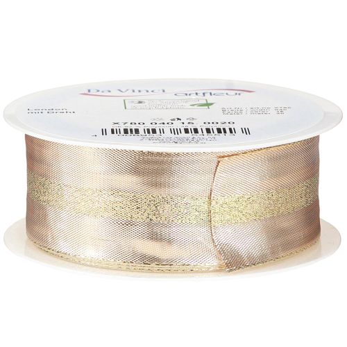 Artikel Dekoband Gold Glitzerband Weihnachtsband 40mm 20m