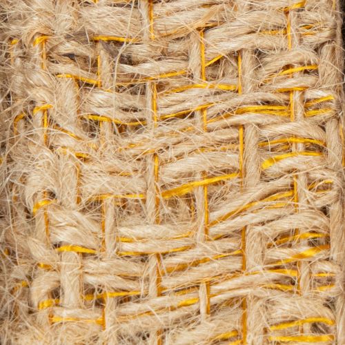Dekoband Jute Gelb, Natur 25mm Rustikale Deko Juteband 10m | Floristik24.de