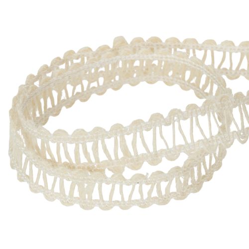 Dekoband Jute, Natürliches Geschenkband Cremeweiß 15mm 15m | Floristik24.de
