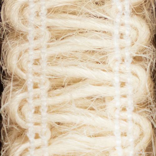 Dekoband Jute, Natürliches Geschenkband Cremeweiß 15mm 15m | Floristik24.de