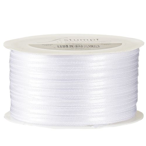 Artikel Dekoband Satinband Weiß Doppelsatinband 3mm 50m