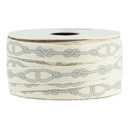 Artikel Dekoband maritim Baumwollband Creme Taue 15mm 20m