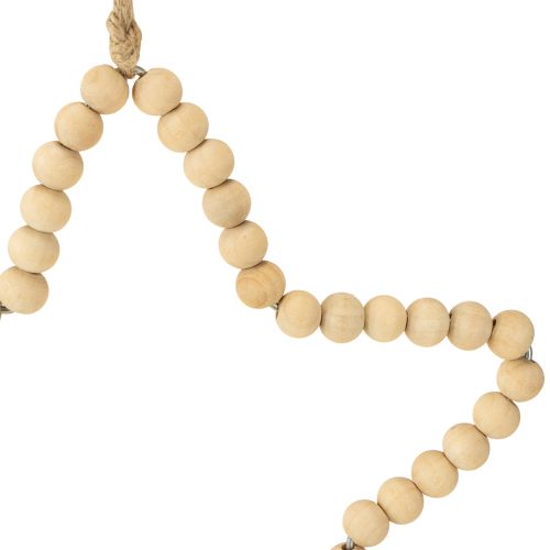 Artikel Dekohänger Weihnachten Holzperlen Herz Stern Baum H16cm 3 St