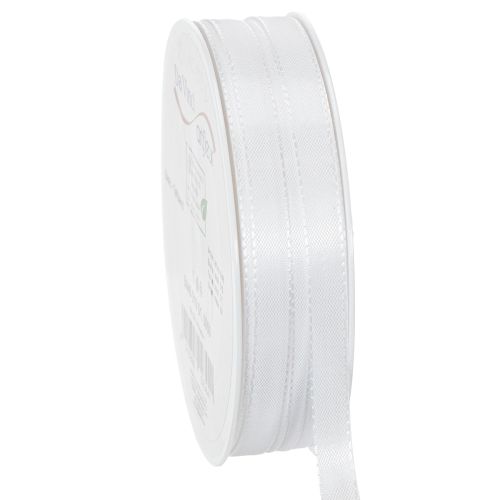 Dekorationsband Taftband Band Weiß 10mm 50m