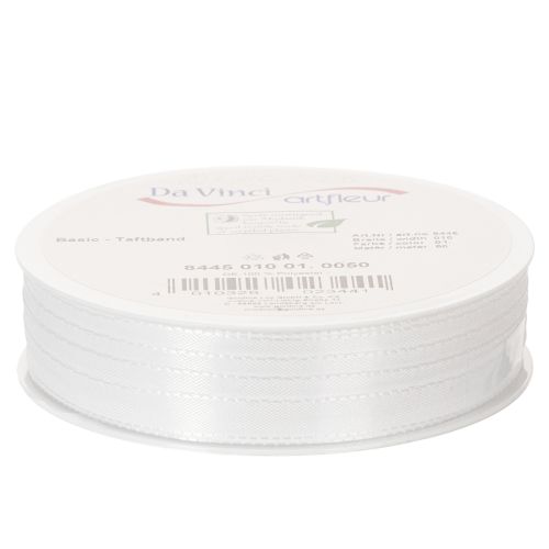 Dekorationsband Taftband Band Weiß 10mm 50m | Floristik24.de