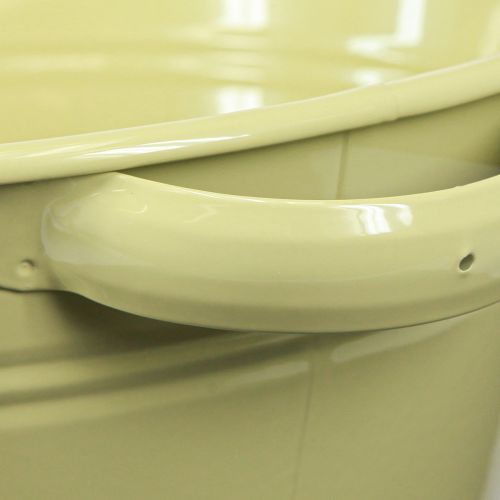 Artikel Dekoschale Metall Grüngelb Blumenschale Griff Ø33,5cm