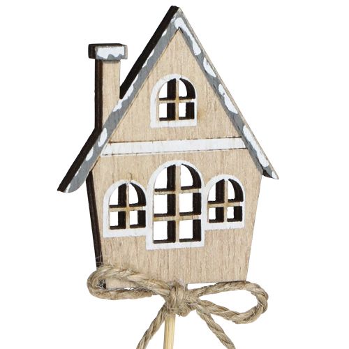 Artikel Dekostecker Weihnachten Deko Häuser Holz 4,5x5cm 12 St