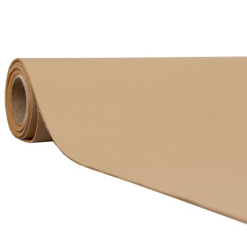 Floristik24 Kunstleder Beige Dekostoff Leder Tischband 33cm×1,35m