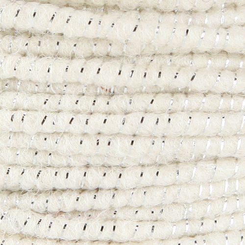 Artikel Dochtfaden Glamour Weiß/Silber mit Draht 33m