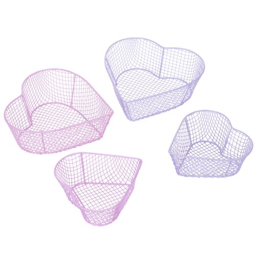 Drahtkörbe Herzform Drahtherz zur Dekoration und Organisation 20cm Set mit 4St kaufen | Floristik24.de