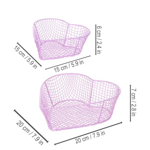Drahtkörbe Herzform Drahtherz zur Dekoration und Organisation 20cm Set mit 4St | Floristik24.de