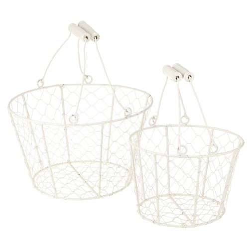 Dekokörbchen Draht als dekorative Lösung für kreative Gartengestaltung 30cm 1Set