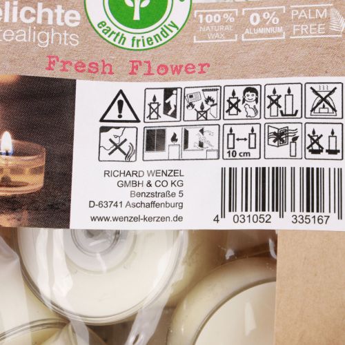 Artikel Duftteelichter Fresh Flower Duft Teelichter Weiß Ø25cm 7h 18 St