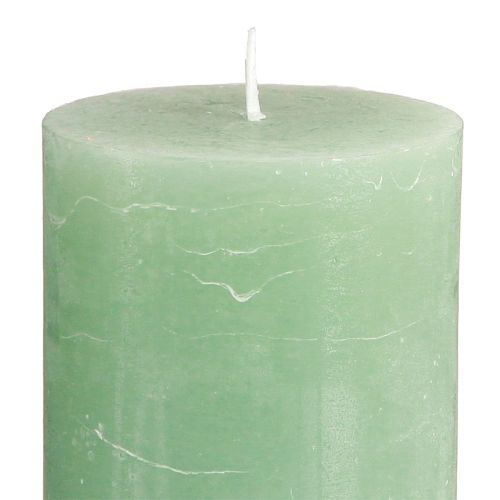Artikel Durchgefärbte Kerzen Grün Jade Stumpenkerzen 70×120mm 4 St