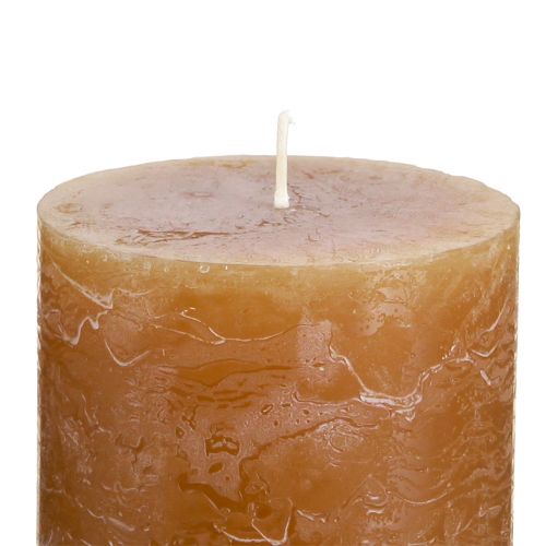 Artikel Durchgefärbte Kerzen Karamell Stumpenkerzen 70×80mm 4 St