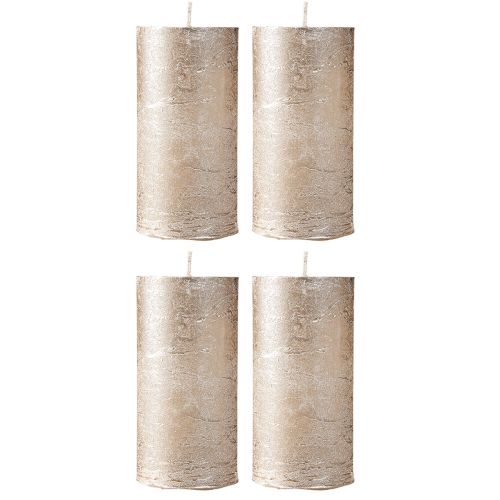 Artikel Durchgefärbte Kerzen Platin 50x100mm 4 St