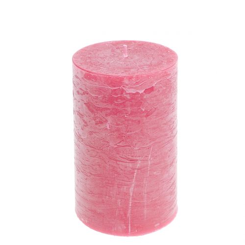 Durchgefärbte Kerzen Rosa 85x150mm 2St
