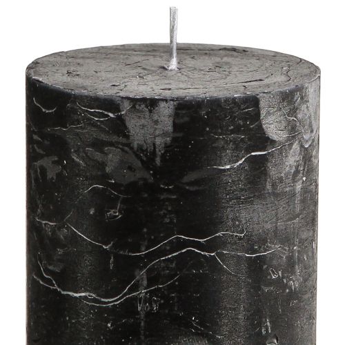 Artikel Durchgefärbte Kerzen Schwarz Stumpenkerzen 70×120mm 4 St