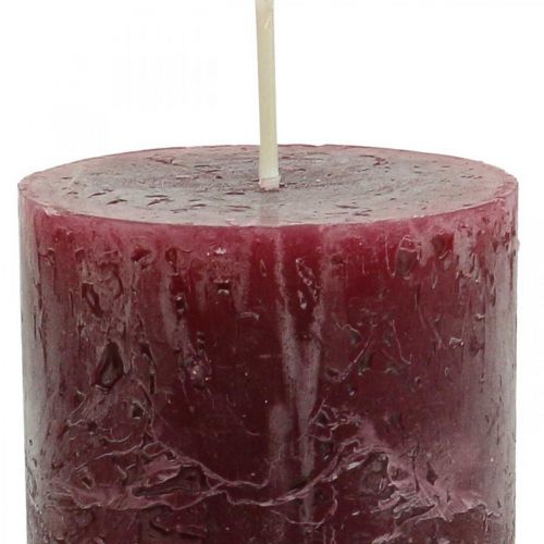 Artikel Durchgefärbte Kerzen Burgund Rustic Safe Candle 110×60mm 4 St