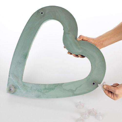 Artikel Steckschaum Herz offen Steckmasse Grün 38cm 2 St Hochzeitsdeko