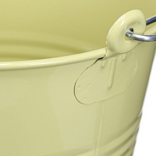 Artikel Eimer Metall Blumenkübel in Grüngelb 26x22,5x23cm 6l