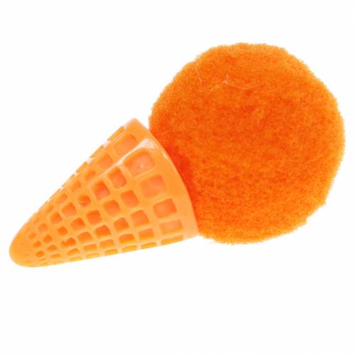 Artikel Eiscreme in der Waffel künstlich Grün, Gelb, Orange Sortiert 3,5cm 18 St