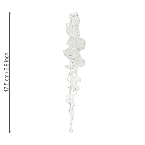 Artikel Eiszapfen Baumschmuck mit Glitzer Winterdeko 17,5cm 4 St