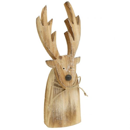 Floristik24 Elch Holz Natur 32cm x 10cm