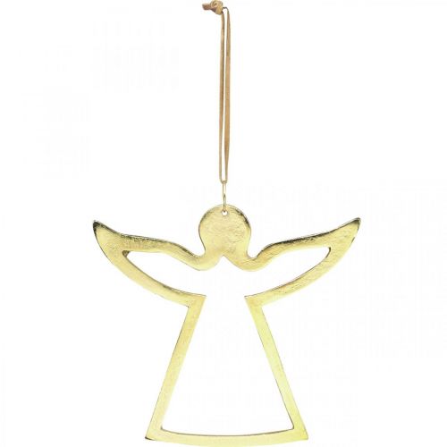 Artikel Metallanhänger, Deko-Engel, Adventsdeko Golden 15×16,5cm