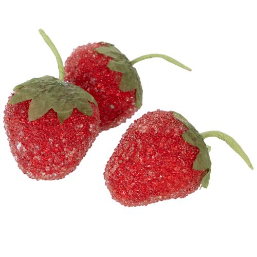 Künstliche Erdbeeren Deko Objekte für elegante Inneneinrichtungen und Feiern 4cm 24St kaufen | Floristik24.de