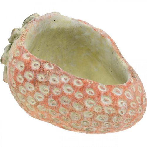 Deko-Erdbeere, Pflanztopf, Betondeko zum Bepflanzen L17cm