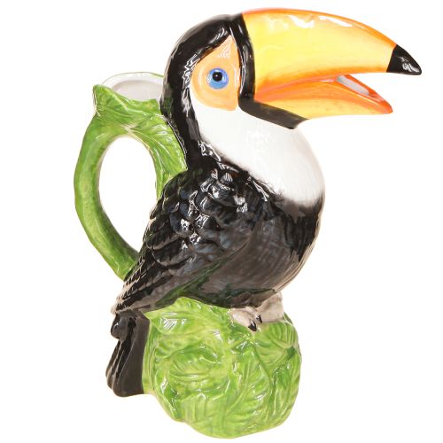 Artikel Exotische Deko Vase Tukan Keramik Figur Bunt 20×10×24cm