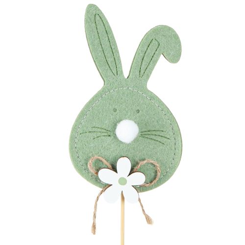 Floristik24 Filz-Osterhase auf Holzstab – Niedliche Deko-Stecker für Frühling & Ostern 12cm 12St