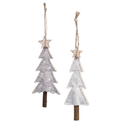 Artikel Filz Tannenbäume Christbaumschmuck Beige Creme 17cm 6 St