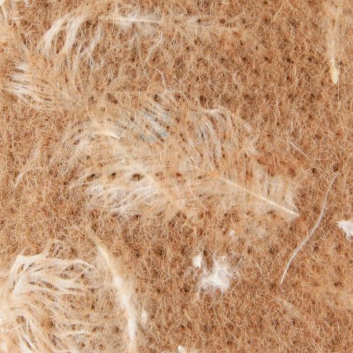 Artikel Filzband Wollband Dekostoff Braun Federn Wollfilz 15cm 5m