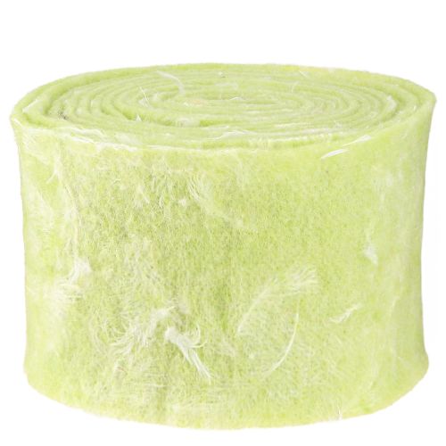 Artikel Filzband Wollband Dekostoff Hellgrün Federn Wollfilz 15cm 5m