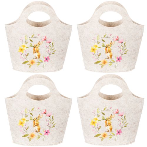 Filztasche mit bezauberndem Osterhasen geeignet für Frühling und Sommer 27cm 4St | Floristik24.de