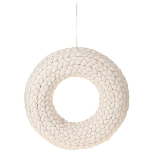Artikel Filzwolle Deko Kranz zum Hängen in Beige Ø30cm H4cm