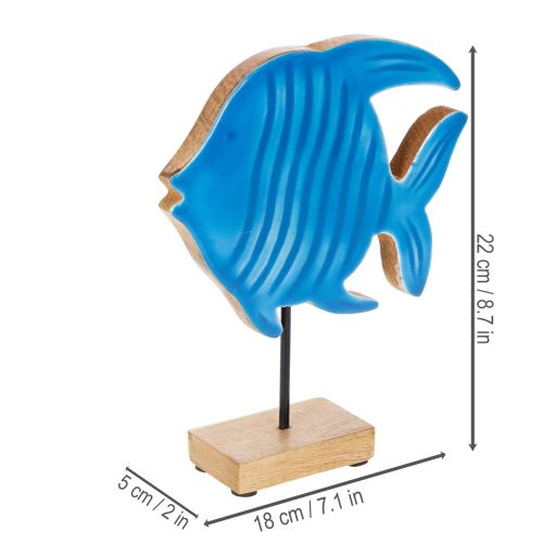 Artikel Holzfisch Figur Maritime Dekoration Handgefertigte Tischdeko für Wohnzimmer 22cm