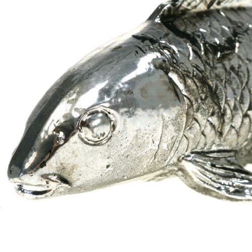 Floristik24 Deko Fisch Antik-Silber 14cm