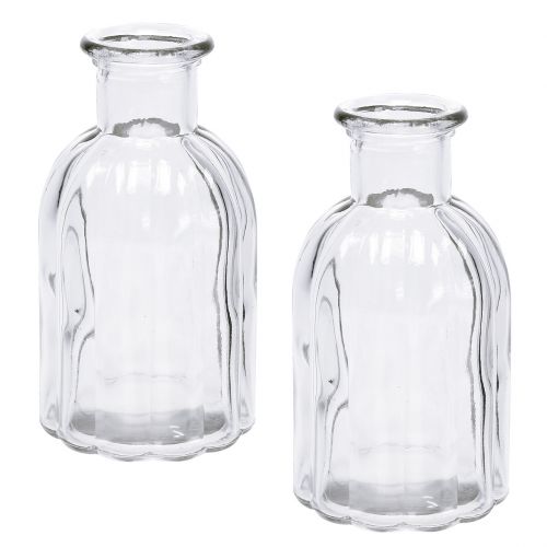 Artikel Flasche Vase klein Ø5,5cm H10,5cm klar 6 St
