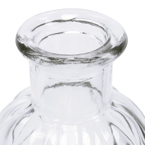 Artikel Flasche Vase klein Ø5,5cm H10,5cm klar 6 St