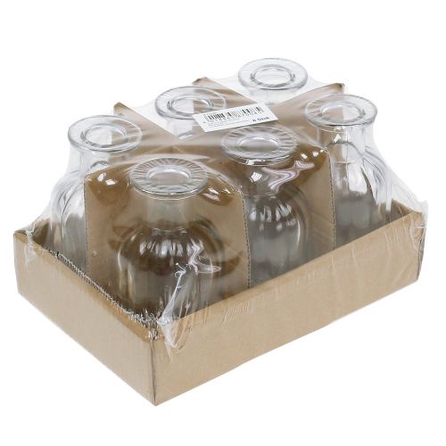Artikel Flasche Vase klein Ø5,5cm H10,5cm klar 6 St