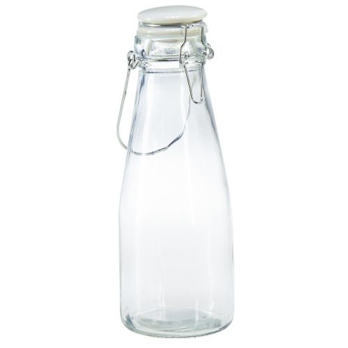 Artikel Flaschen Deko Glasflasche mit Verschluss Ø8cm 24cm