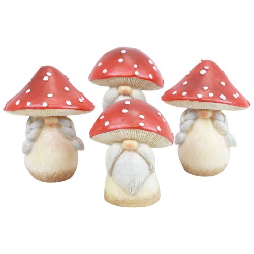 Floristik24 Fliegenpilz Deko Pilze Herbstdeko Rot Weiß Ø6cm H7,5cm 4 St
