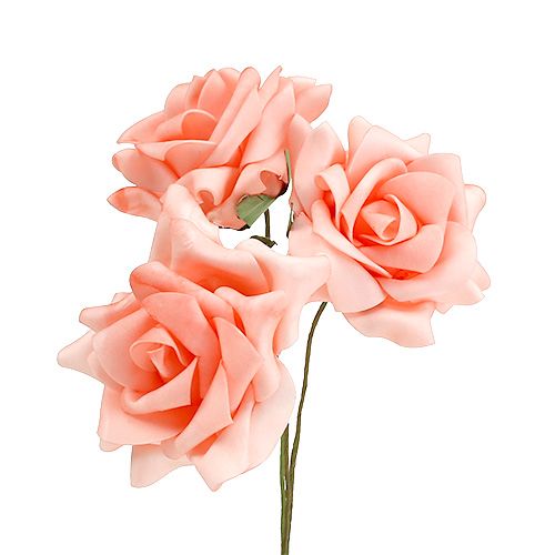 Foam Rose Ø 10cm Lachs 8 St