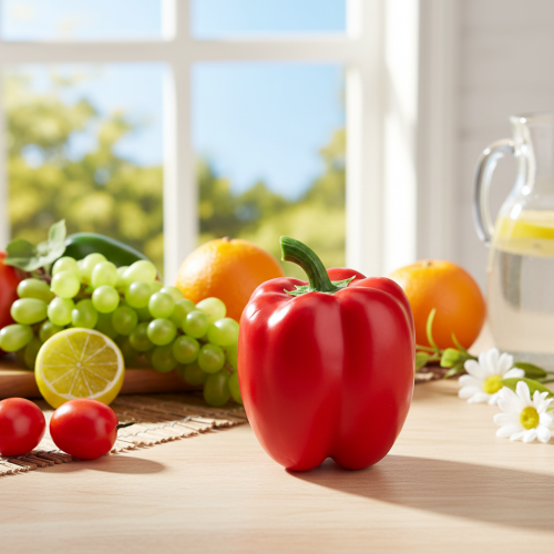 Deko Gemüse Paprika Rot Lebensmittelattrappe H10cm | Floristik24.de