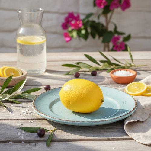 Mediterrane Deko Zitrone Künstliche Zitrone Ø6,5cm 9cm | Floristik24.de