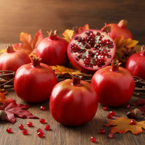 Granatapfel Deko Obst künstlich Rot Schaufensterdeko 10,5cm | Floristik24.de