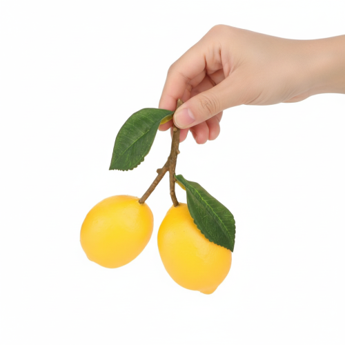 Artikel Deko-Zitrone Zweig 16cm, Künstliche Früchte 3St
